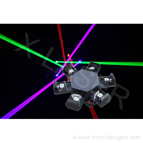 Mini UFO RGB Laser Light / Six-Octopus Laser Light/RGB Fat Beam Laser Show/ Pub Laser/Laser Light